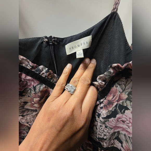 Floral Asymmetrical Dress - Picture 2 of 3